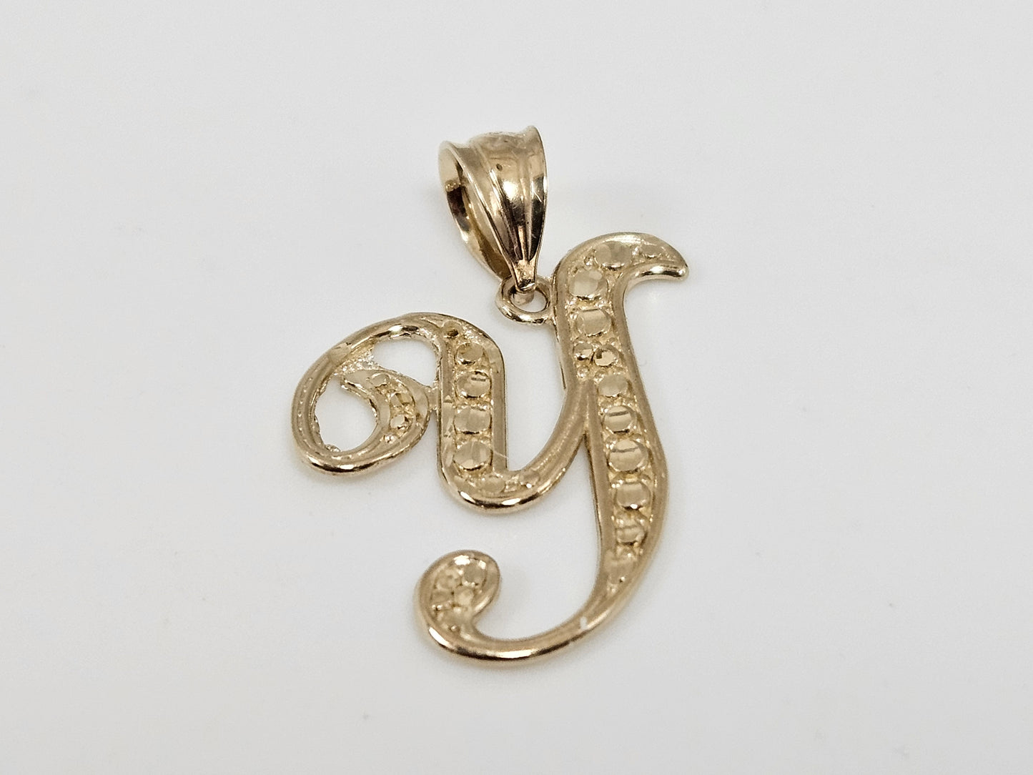 10KT "Y" Pendant .9GR
