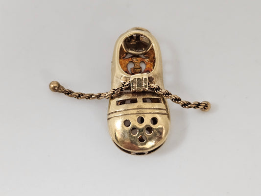 14KT YG BABY SHOE CHARM