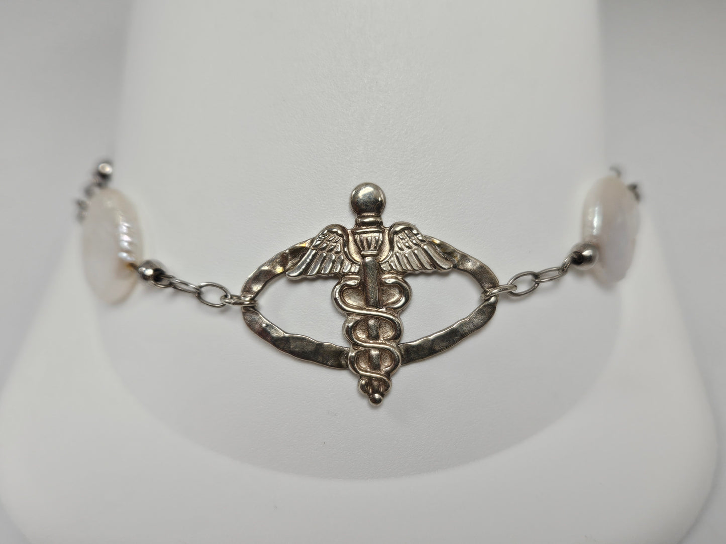 COIN PEARL SS MEDIC ALERT Bracelet
