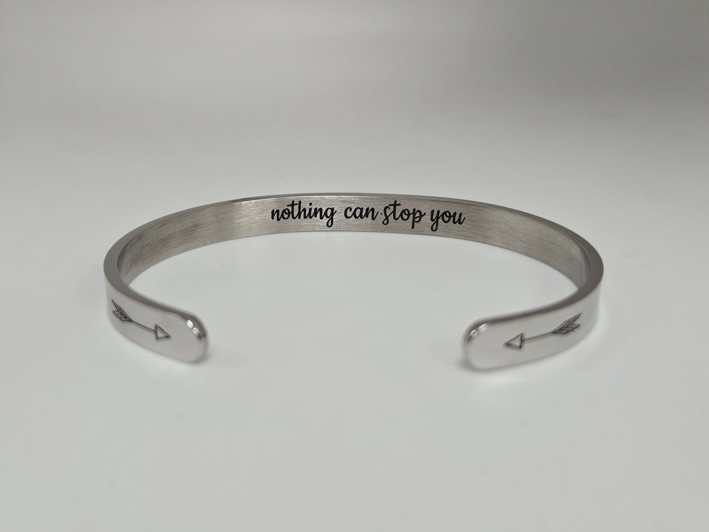ST ST BANGLE ENGRAVED "Nothing Can Stop You"