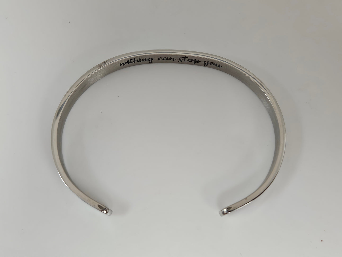 ST ST BANGLE ENGRAVED "Nothing Can Stop You"