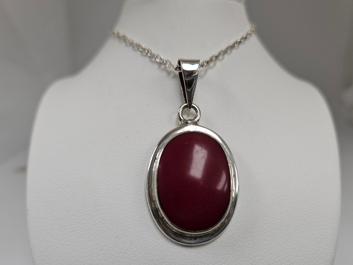 SS CARNELIAN PENDANT 20" Cable Chain