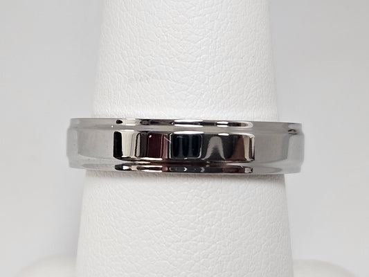 Men'S St St Ridged Edge 5mm Polished Band SZ10.5 SR100-10.5