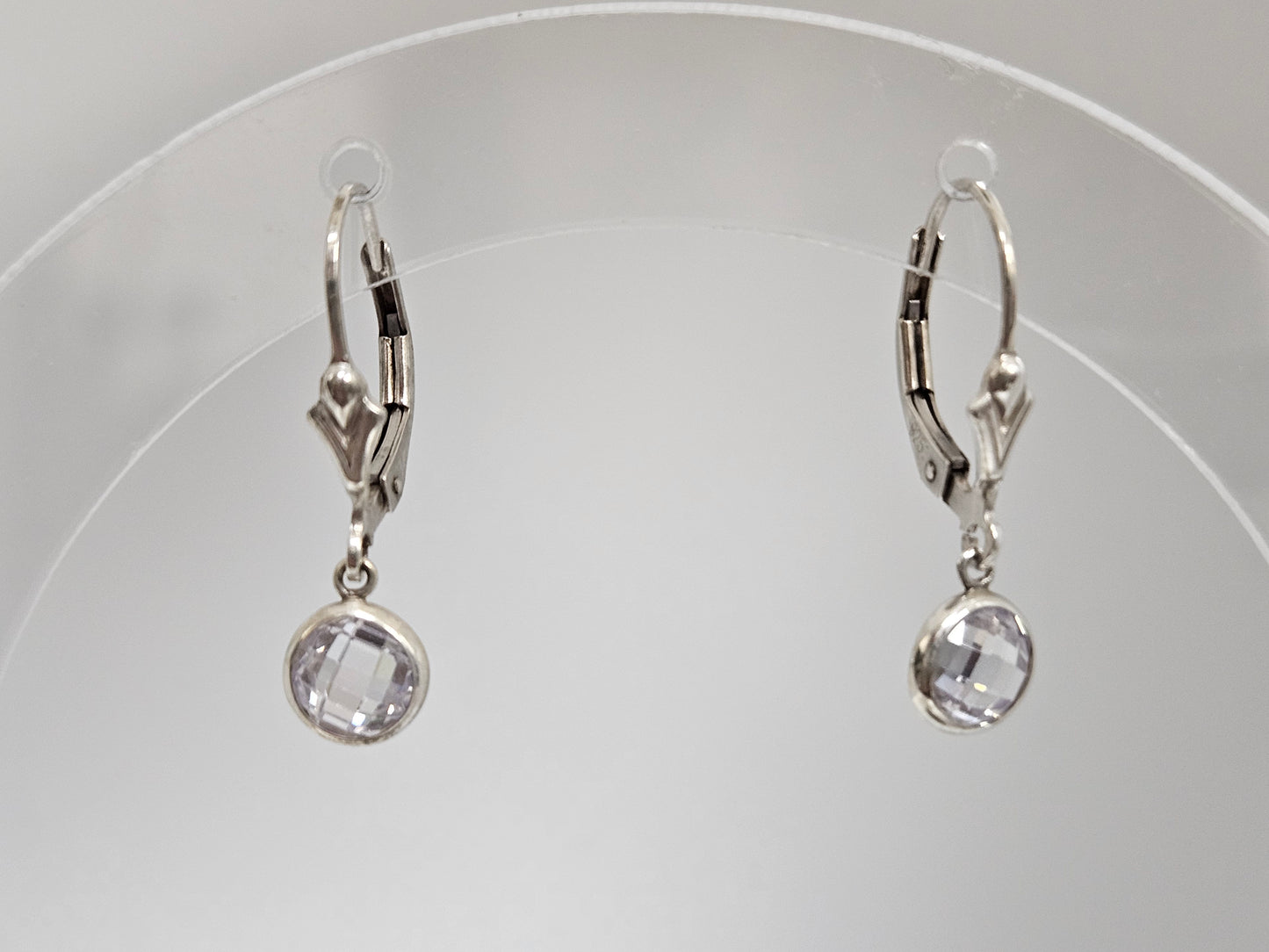 SS CZ CHECKER BOARD Earrings