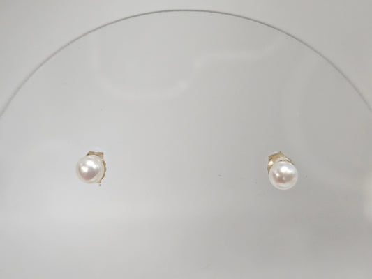 4MM PEARL STUDS 14KYG Baby Screw on Back