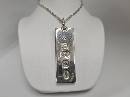 SS INGOT W/24" Cable Chain