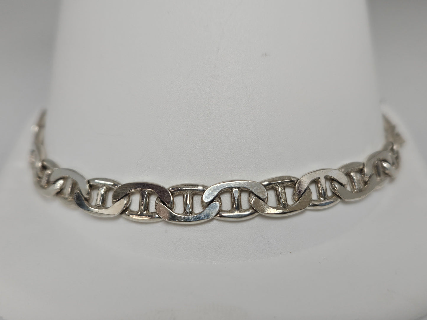 SS 9" FLAT ANCHOR BRACELET