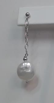 SS NAT. COIN PEARL EARRINGS (66364)