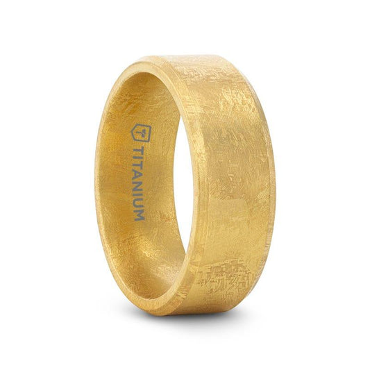 8MM Gold Plated Titanium Ring - MUSE
