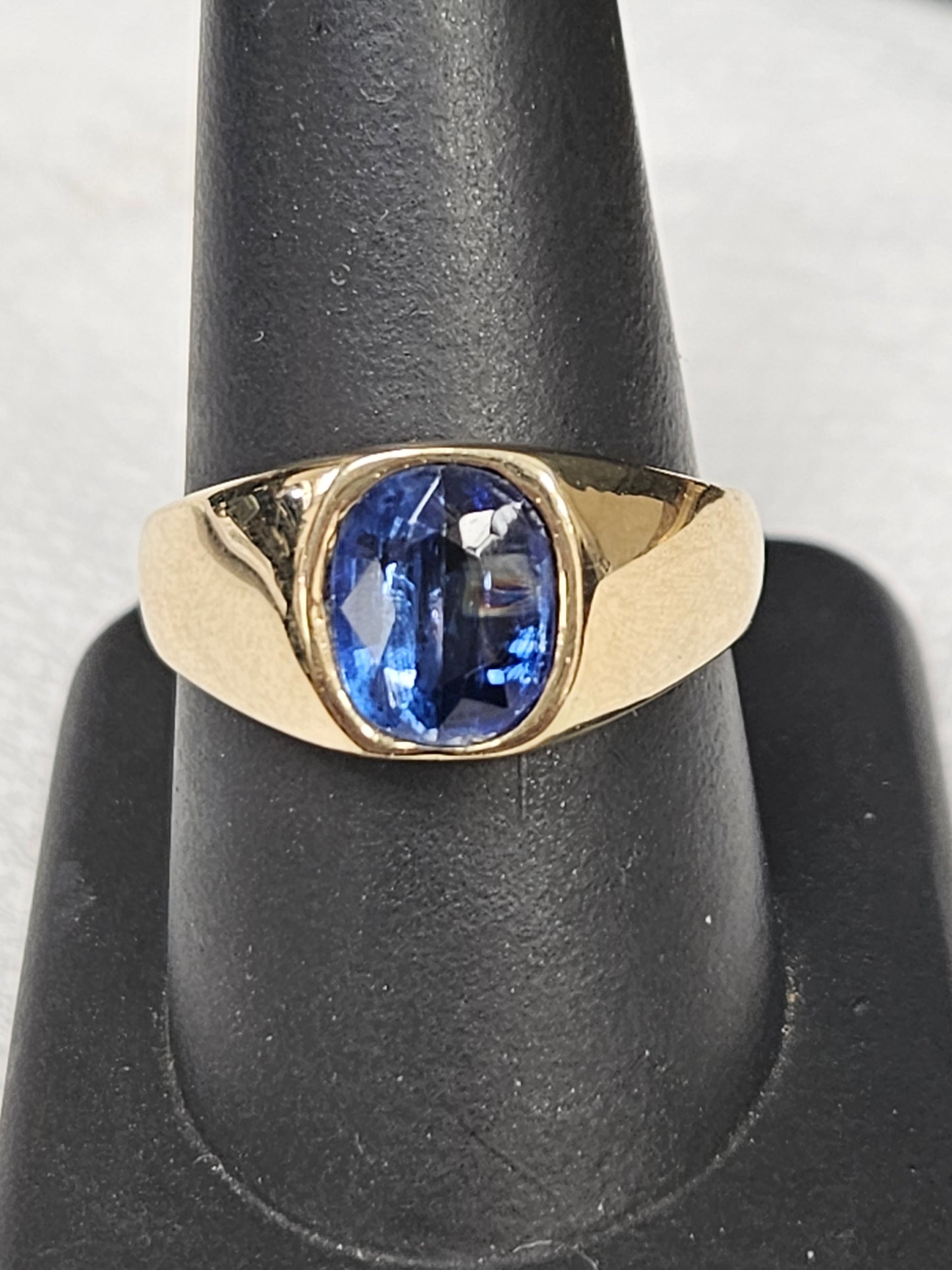 Men's Blue Kyanite Ring, 1.85CT 14KT YG