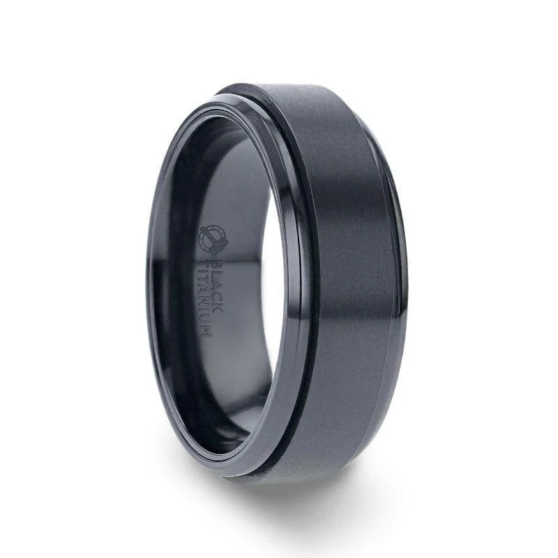 8mm lack Titanium Brushed Center Spinner - PHANTOM