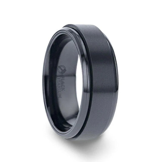 8mm lack Titanium Brushed Center Spinner - PHANTOM