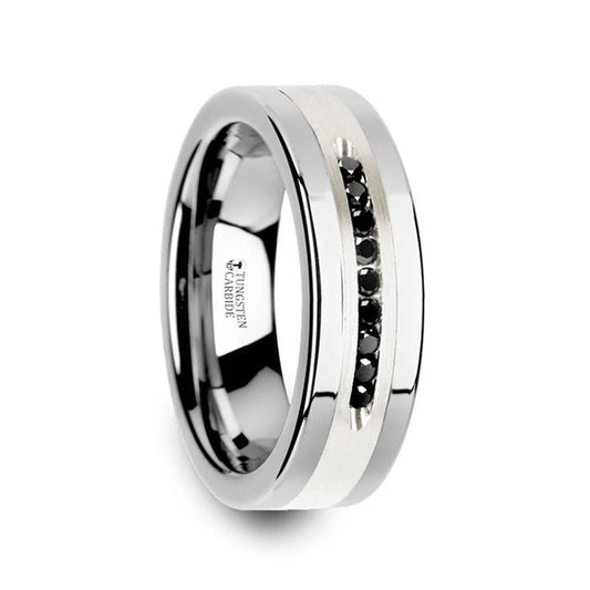 8mm SS Tung 9 CH Set Black Dia Band - BLACKSTONE