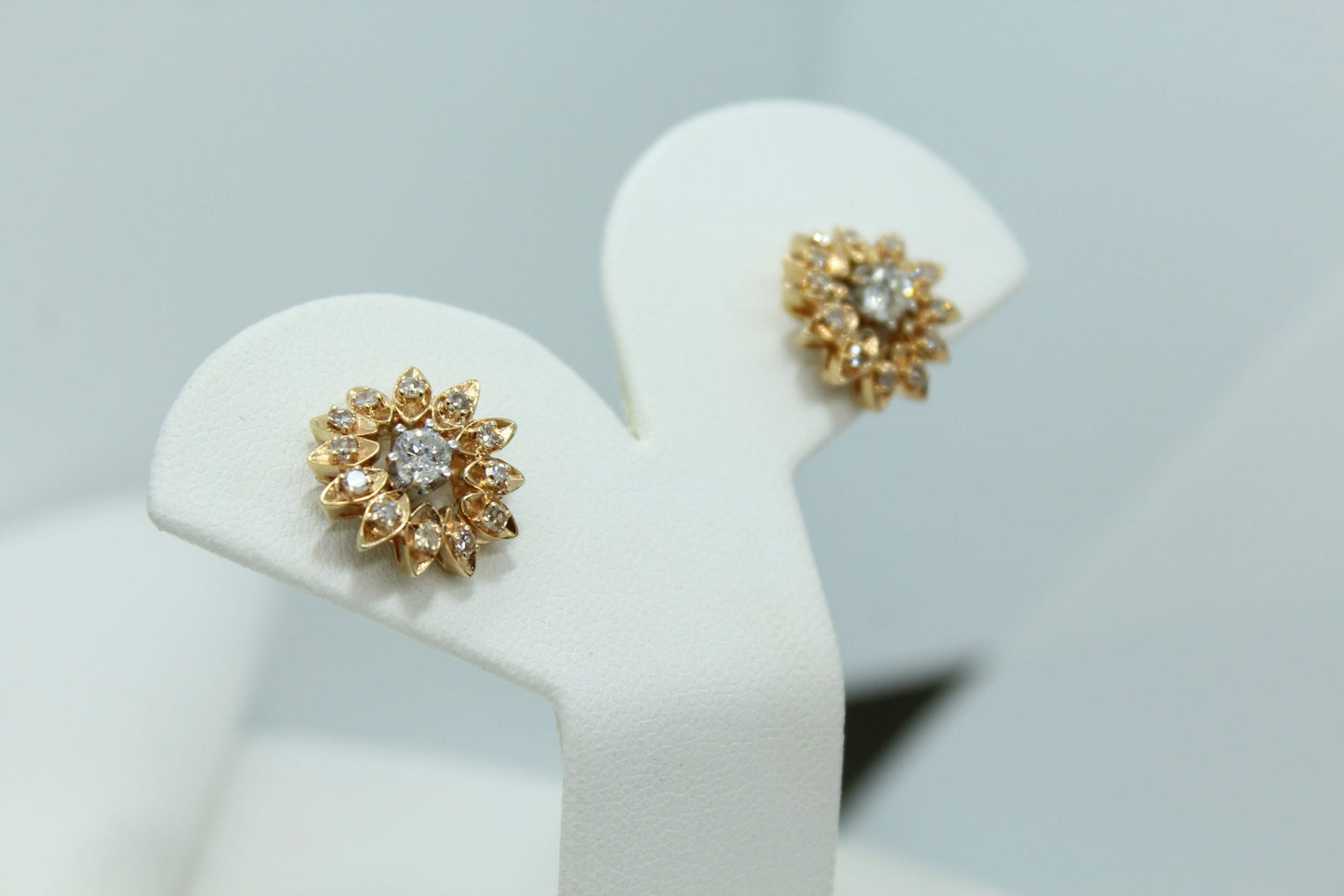 .40CT Diamond TW 14KT WG Stud Earrings Only (Jackets Sold Separately)
