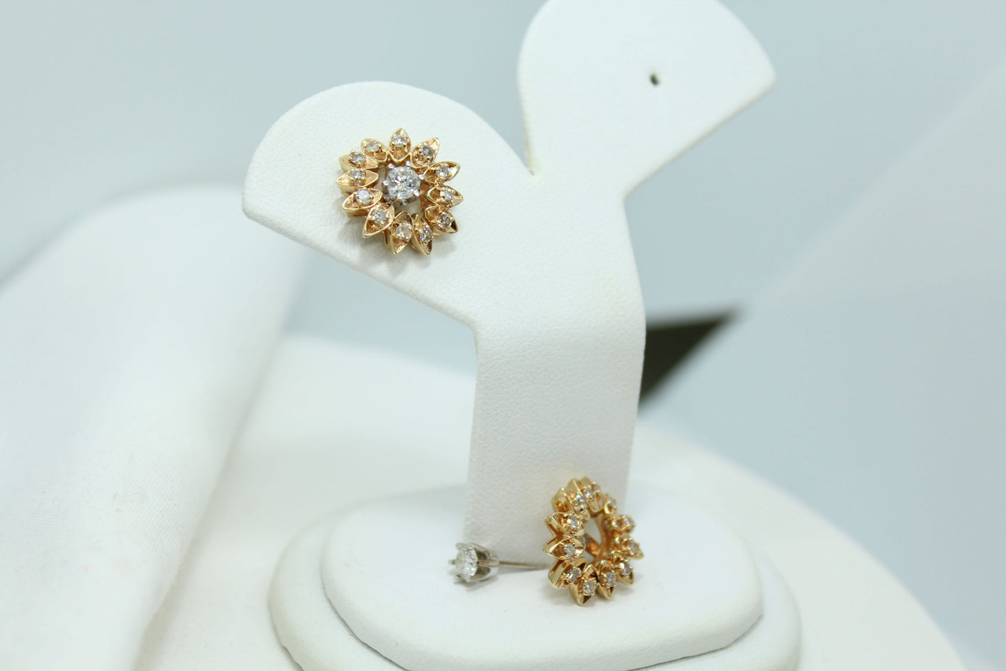 .50CT Diamond TW 14KT YG Jackets Only (DIA Studs Sold Separately)