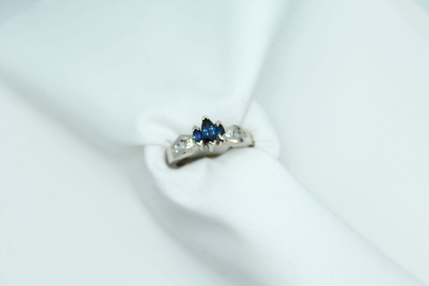 .45CT Sapphire TW .12CT Diamond TW Ladies Ring