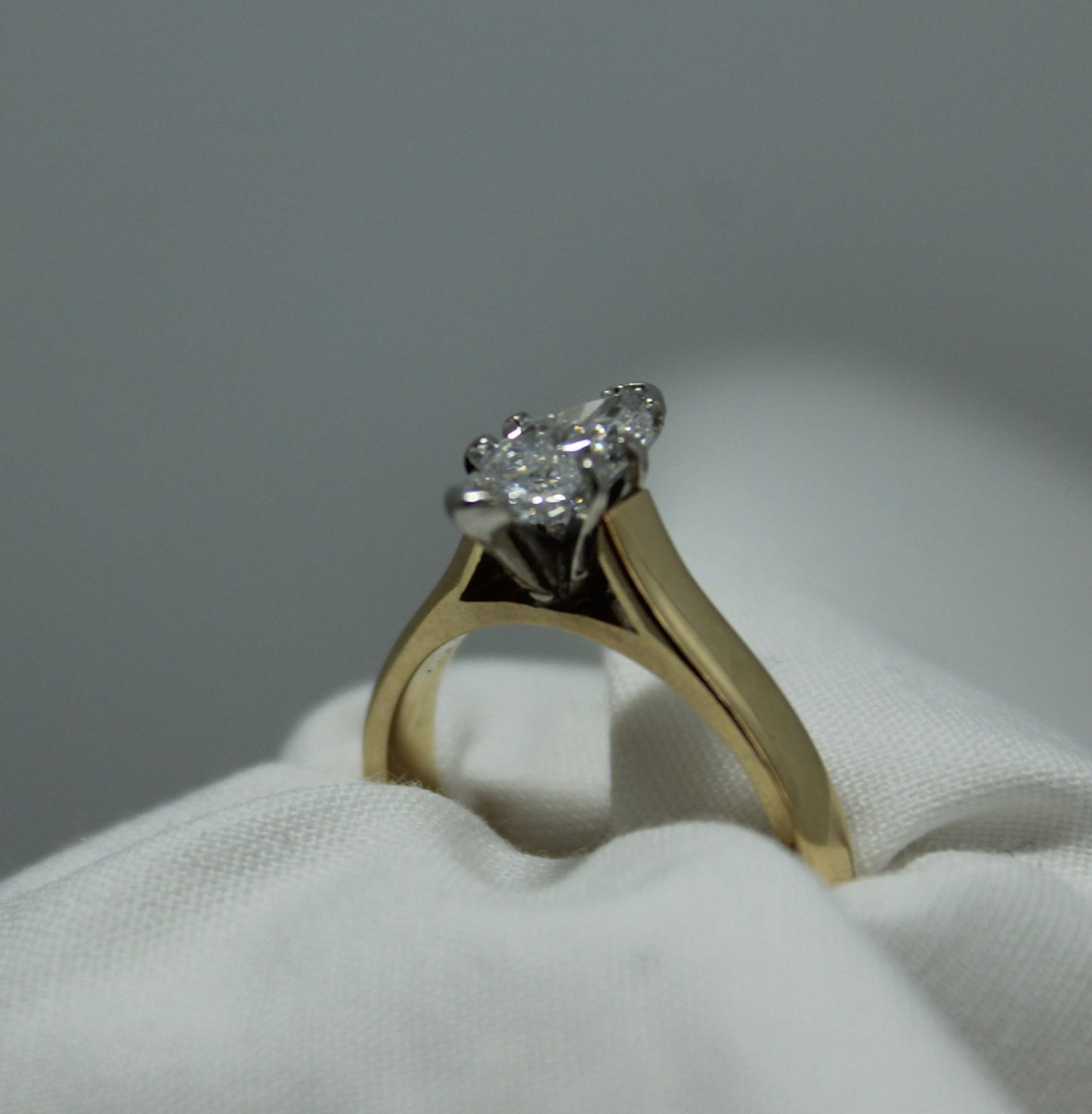 1.12CT Diamond TW MQ E Color SI2 Engagement Ring