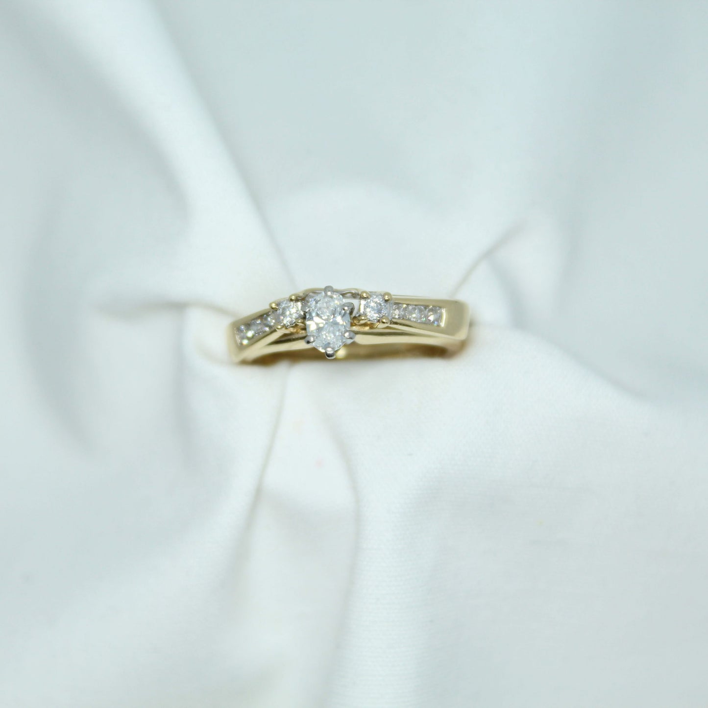 .33 CT Oval DIA Solitaire Only 14K YG Engagement Ring