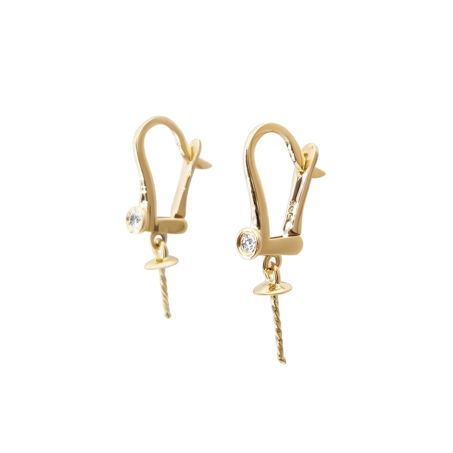 Diamond Pearl Earrings
