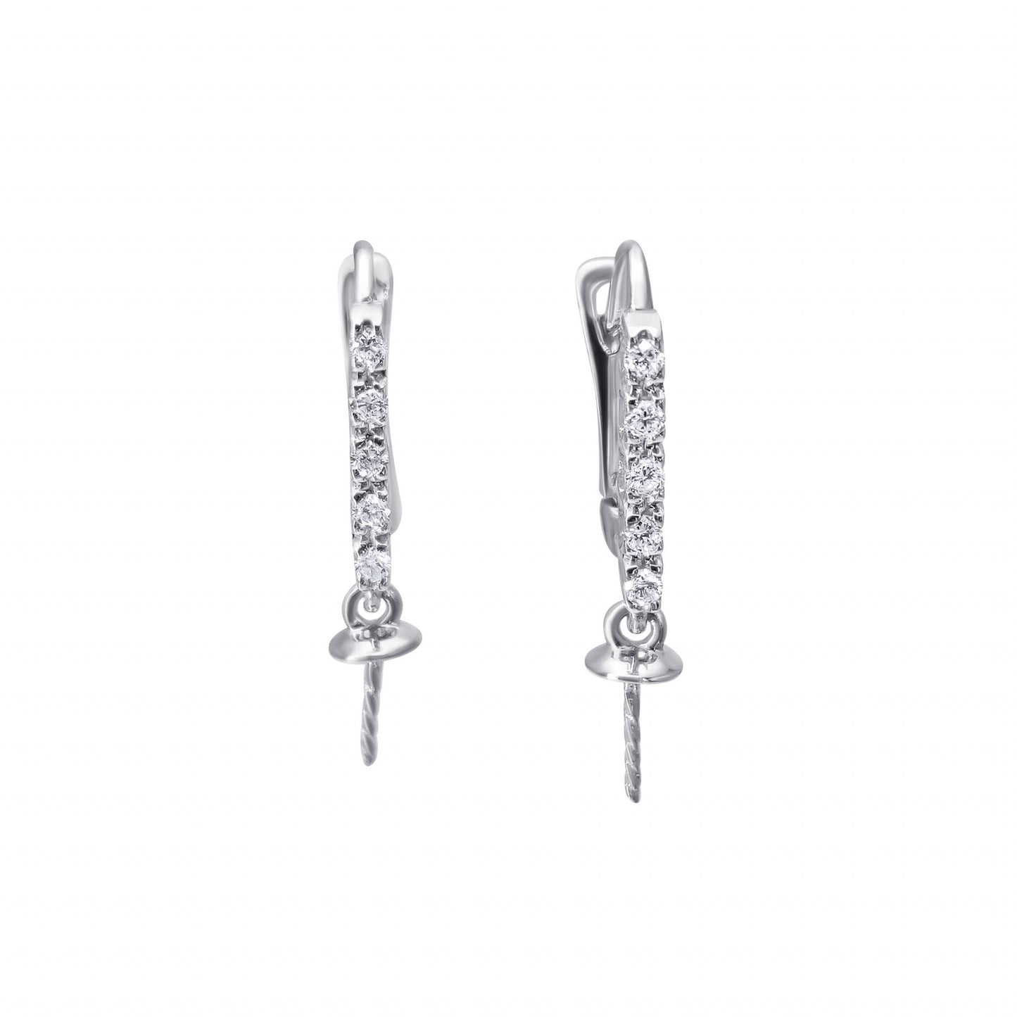 Diamond Pearl Earrings