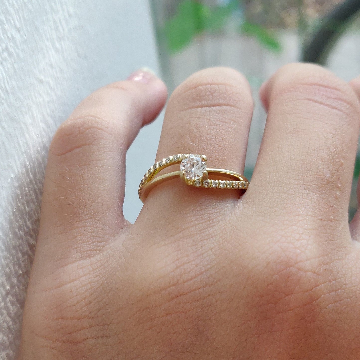 Amazing Quality,Center Diamond , Total diamond wt. 0.18ct. 14K OR 18K Gold Engagement Engagement Wedding Anniversary Gift Ring