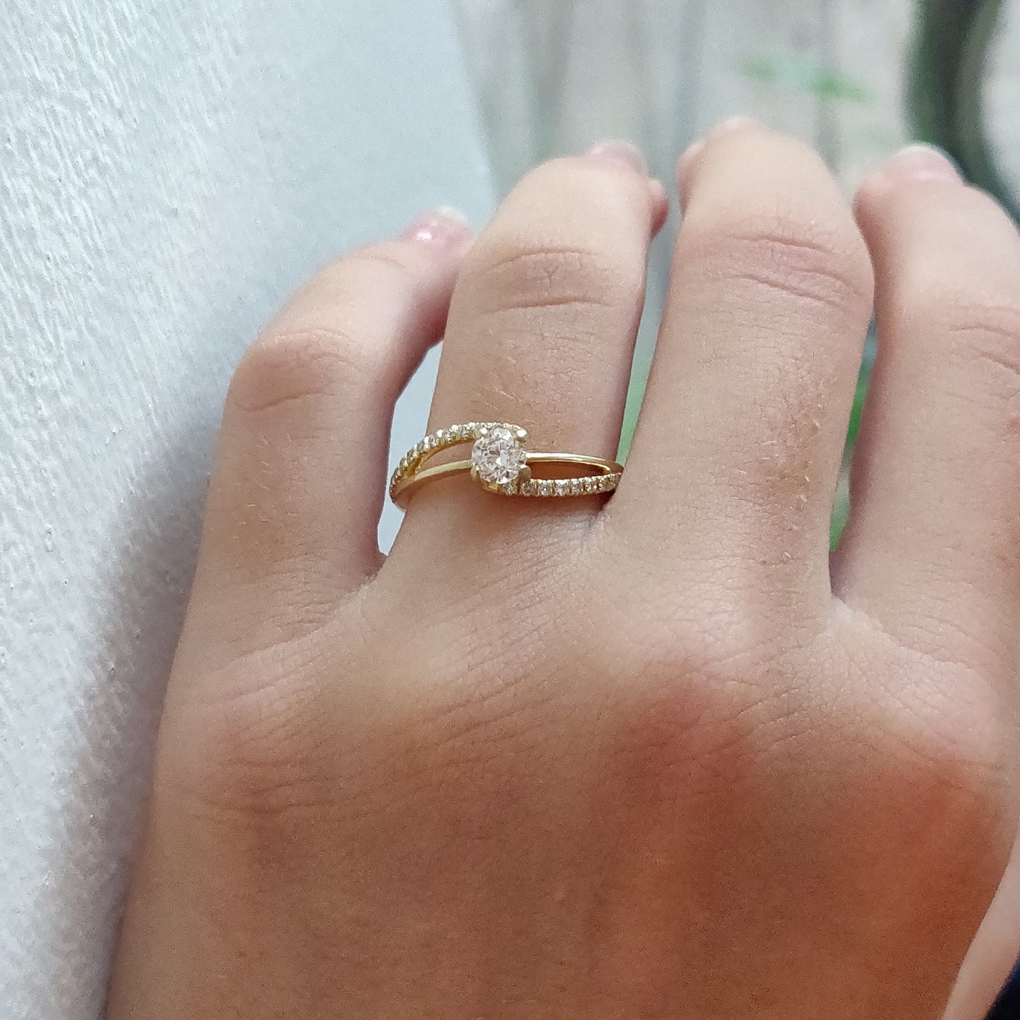 Amazing Quality,Center Diamond , Total diamond wt. 0.18ct. 14K OR 18K Gold Engagement Engagement Wedding Anniversary Gift Ring