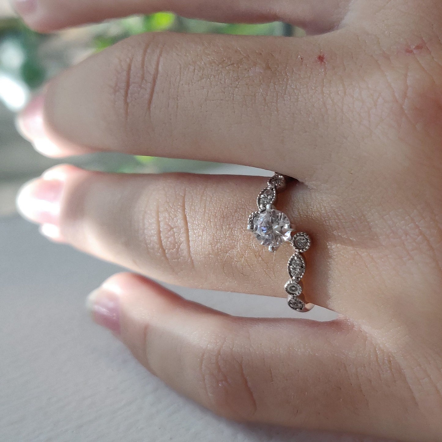 Amazing Quality,Center Diamond , Total diamond wt. 0.10ct. 14K OR 18K Gold Engagement Engagement Wedding Anniversary Gift Ring
