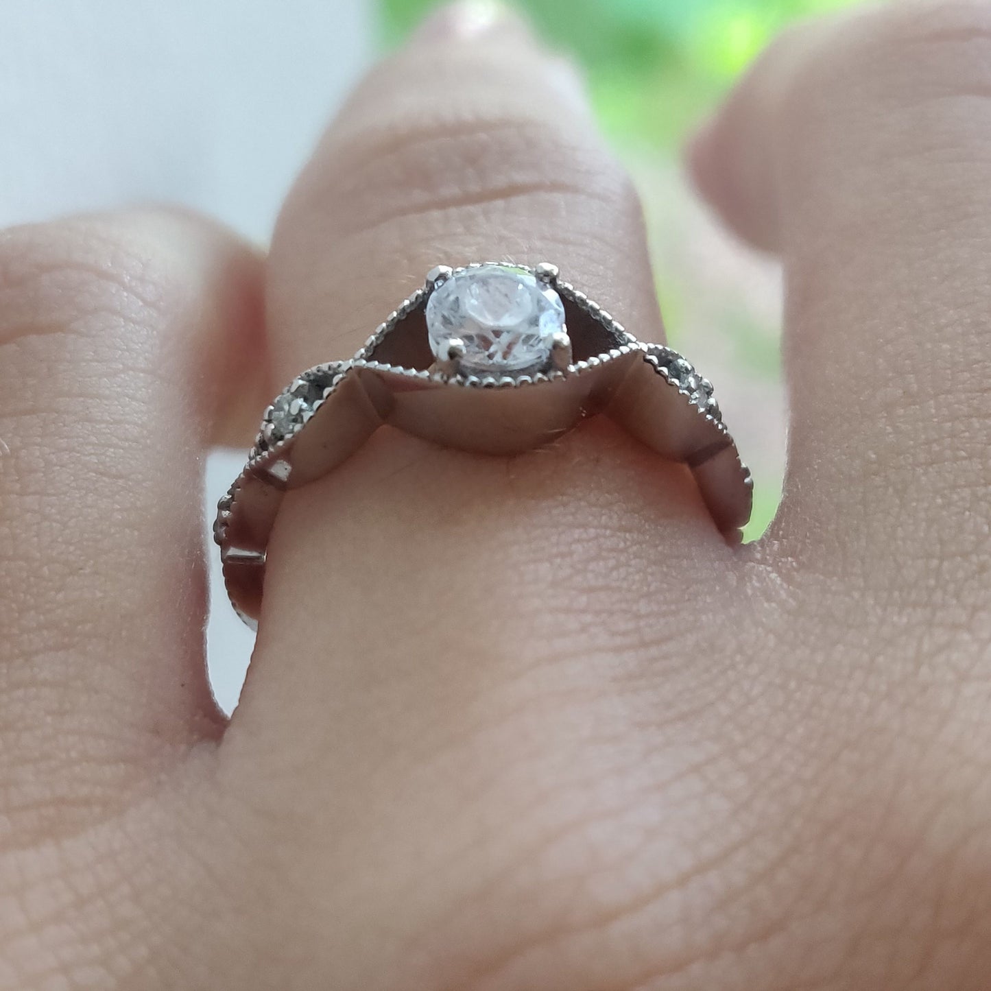 Amazing Quality,Center Diamond , Total diamond wt. 0.065ct. 14K OR 18K Gold Engagement Engagement Wedding Anniversary Gift Ring